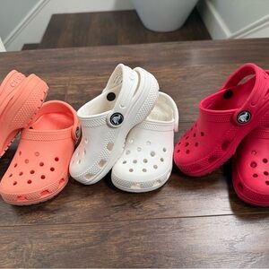 Crocs Kids Classic Clog - 3 pairs